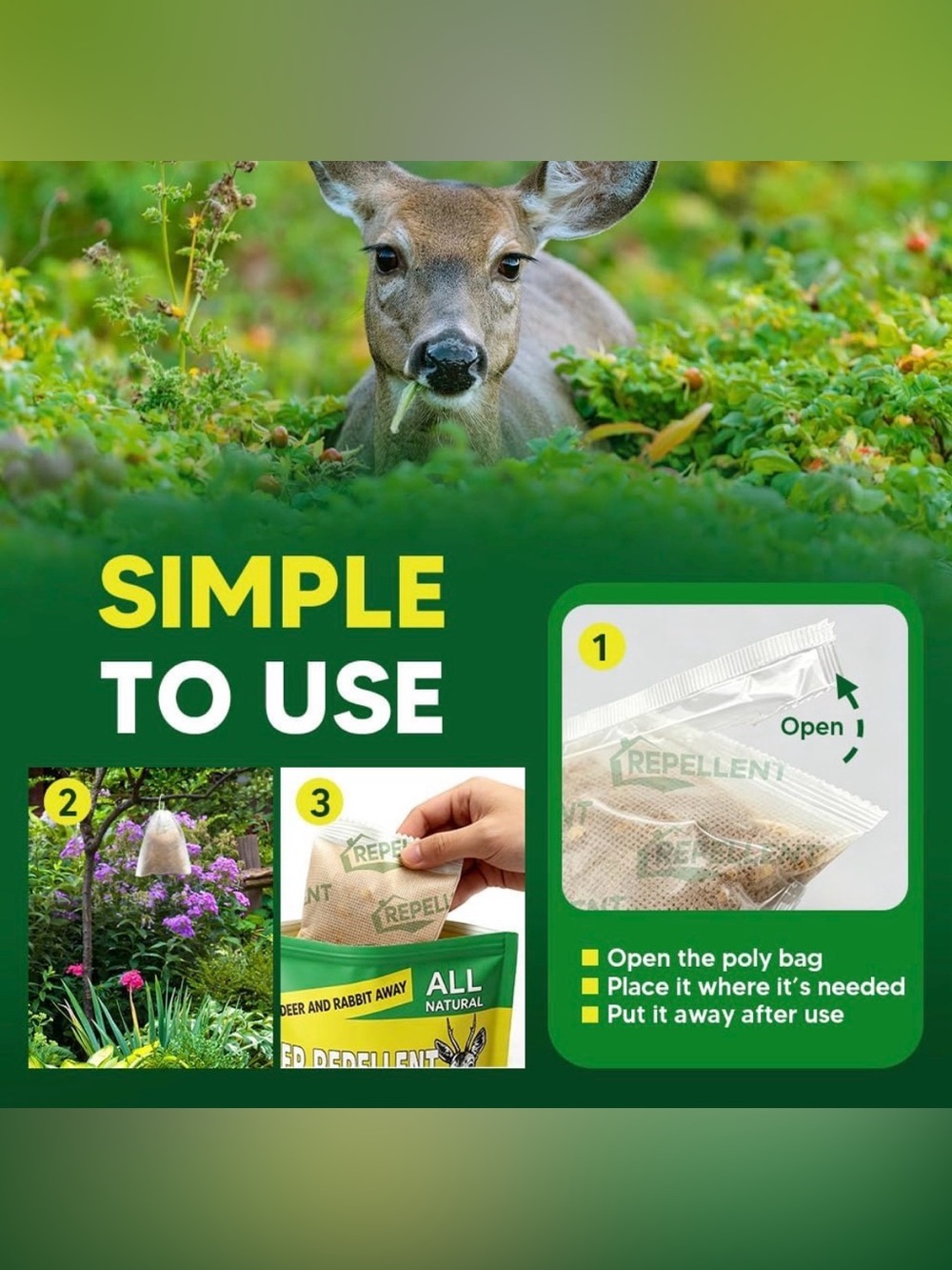 Deer & Rabbit Repellent – 16 Pack - Picture 3 of 9